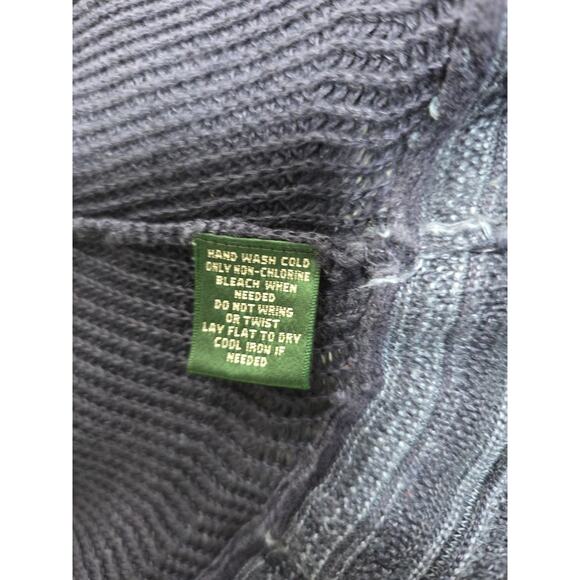 Lauren Ralph Lauren 100% Linen Peplum Cardigan Sweater Ruffle Blue Women’s Sz L - Picture 10 of 10